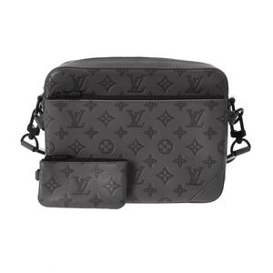 Louis Vuitton Shadow Black Trio Messenger Bag Anthracite Leather